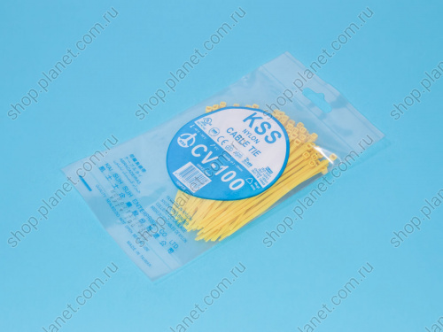 Стяжка 100x2,5мм, желтая, упак. 100 шт. Стяжка 100x2,5мм, желтая, упак. 100 шт. CV-100-Y