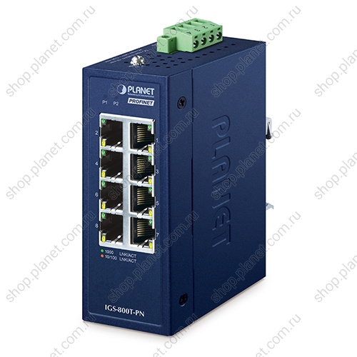 Коммутатор промышленный 8 портов 10/100/1000 мб/с, поддержка PROFINET Коммутатор промышленный 8 портов 10/100/1000 мб/с, поддержка PROFINET IGS-800T-PN