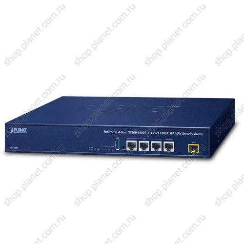 Роутер с поддержкой VPN, 4 порта RJ45 10/100/1000 Мб/с, 1 слот SFP 1000 Мб/с Роутер с поддержкой VPN, 4 порта RJ45 10/100/1000 Мб/с, 1 слот SFP 1000 Мб/с VR-300F