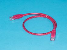 Патч-корд (шнур) RJ-45 - RJ-45 кат.5е, 0,5м, красный SC03-8P8C0.5-R