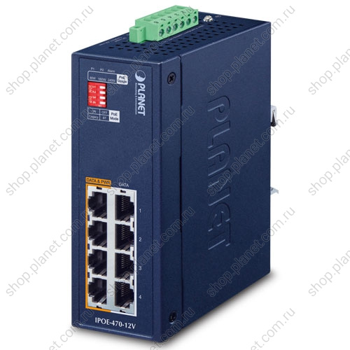 Инжектор питания РоЕ++ промышленный, 4 порта RJ45 10/100/1000/2.5G Инжектор питания РоЕ++ промышленный, 4 порта RJ45 10/100/1000/2.5G IPOE-470-12V