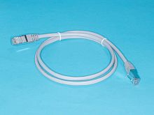 Патч-корд (шнур) RJ-45 - RJ-45 кат.5е, 1м, экранированный, серый SC04-8P8C1