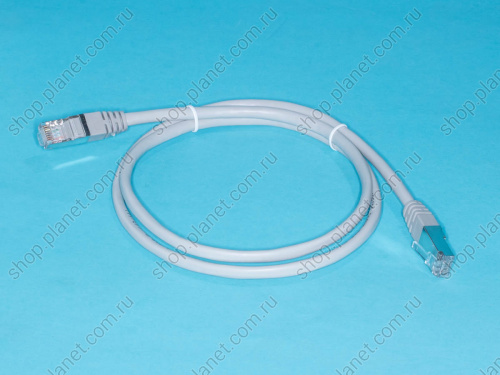 Патч-корд (шнур) RJ-45 - RJ-45 кат.5е, 1м, экранированный, серый SC04-8P8C1
