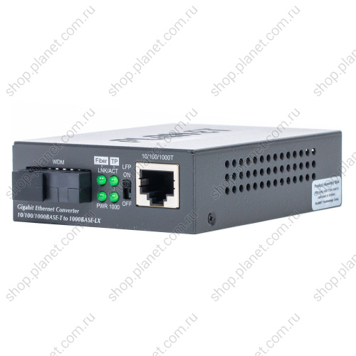 Медиаконвертер с SC портом 1000 Мб/с, TX 1550, RX 1310, WDM, 20 км, одномод, RJ45 10/100/1000 Мб/с GT-806B15