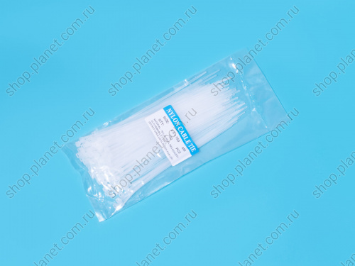 Стяжка 150x2,5мм, белая, упак. 100 шт. ET-3x150 фото 4