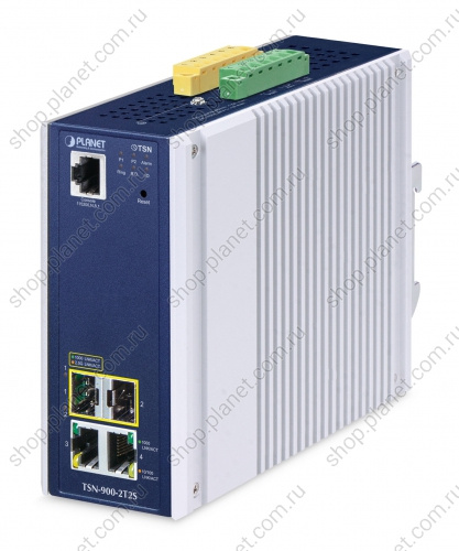 Медиаконвертер промышленный TSN с 2 SFP портами 1000/2.5G, 2 RJ45 10/100/1000 Мб/с, управляемый Медиаконвертер промышленный TSN с 2 SFP портами 1000/2.5G, 2 RJ45 10/100/1000 Мб/с, управляемый TSN-900-2T2S