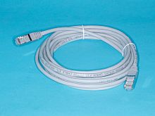 Патч-корд (шнур) RJ-45 - RJ-45 кат.5е, 4м, экранированный, серый SC04-8P8C4