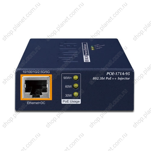 Инжектор питания PoE++, однопортовый, RJ45 10/100/1000/2.5G/5G фото 4 Инжектор питания PoE++, однопортовый, RJ45 10/100/1000/2.5G/5G POE-171A-95 фото 4