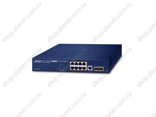 Коммутатор управляемый L2, РоЕ 8 портов RJ45 10/100/1000 Мб/с, 2 порта SFP 100/1000 Мб/с Коммутатор управляемый L2, РоЕ 8 портов RJ45 10/100/1000 Мб/с, 2 порта SFP 100/1000 Мб/с GS-4210-8P2S