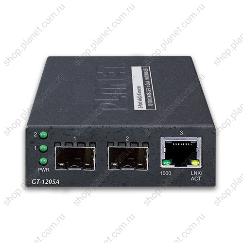 Медиаконвертер с 2 SFP портами 100/1000 Мб/с, RJ45 10/100/1000 Мб/с фото 2 Медиаконвертер с 2 SFP портами 100/1000 Мб/с, RJ45 10/100/1000 Мб/с GT-1205A фото 2