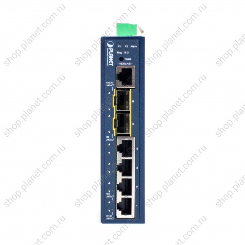 Коммутатор промышленный управляемый L2+, 4 порта RJ45 10/100/1000   Мб/с, 2 порта SFP 100/1000/2.5G IGS-5225-4T2S фото 2