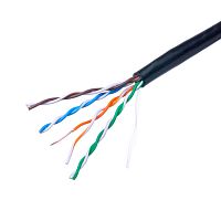 Кабель Витая пара 8 проводов, кат. 5е, (PCnet), бухта 305м, для внешней прокладки (-60 +60), черный UTP4-24R5PE