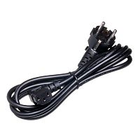 Кабель (шнур) питания 220В CEE7/7 - C13, угловой, черный, 10А, 1,8м SCZ-1R