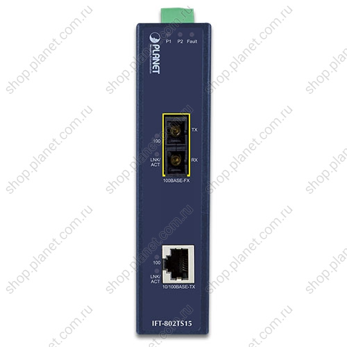 Медиаконвертор промышленный с SC портом 100 Мб/с,15км, одномод, RJ-45 100 Мб/с фото 2 Медиаконвертор промышленный с SC портом 100 Мб/с,15км, одномод, RJ-45 100 Мб/с IFT-802TS15 фото 2