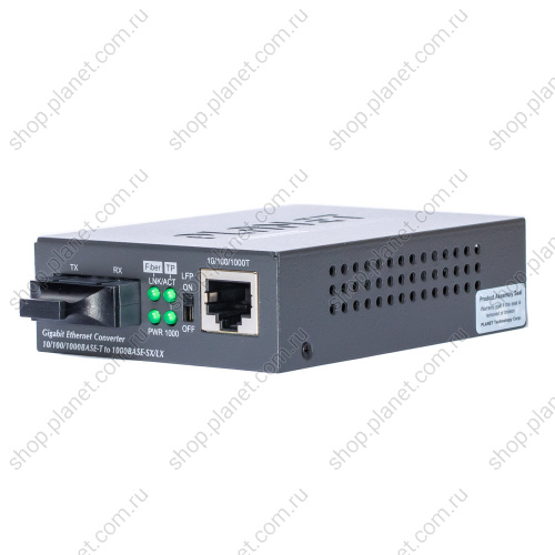 Медиаконвертер с SC duplex портом 1000 Мб/с, 850 нм, 550 м, многомод, RJ45 10/100/1000 Мб/с Медиаконвертер с SC duplex портом 1000 Мб/с, 850 нм, 550 м, многомод, RJ45 10/100/1000 Мб/с GT-802