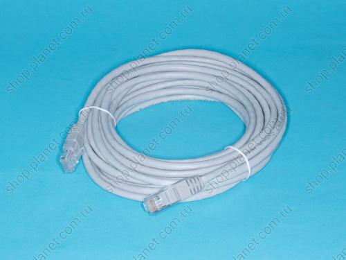 Патч-корд (шнур) RJ-45 - RJ-45 кат.5е, 6м, серый Патч-корд (шнур) RJ-45 - RJ-45 кат.5е, 6м, серый SC03-8P8C6-G