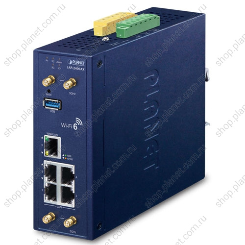 Точка беспроводного доступа Wi-Fi 5 ГГц 2400 Мб/с промышленная 5 портов 10/100/1000 Мб/с, IP30 фото 2 Точка беспроводного доступа Wi-Fi 5 ГГц 2400 Мб/с промышленная 5 портов 10/100/1000 Мб/с, IP30 IAP-2400AX фото 2