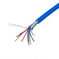 Кабель коммуникационный 9 проводов, бухта 50м, экранированный, синий CCC9GL