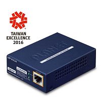 PоE инжектор Planet до 500м по витой паре 1 порт 10/100 Мб/с PoE, 1 порт RJ-45 Long Reach PoE LRP-101UH