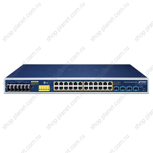 Коммутатор промышленный управляемый L2, PoE+ 24 порта RJ45 10/100/1000 Мб/с, 4 порта SFP+ 10G фото 2 Коммутатор промышленный управляемый L2, PoE+ 24 порта RJ45 10/100/1000 Мб/с, 4 порта SFP+ 10G IGS-R4215-24P4X фото 2