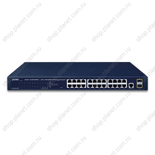 Коммутатор управляемый L2, 2 порта SFP 100/1000 Мб/с, 24 порта RJ45 10/100/1000 Мб/с фото 2 GS-4210-24T2S Коммутатор управляемый L2, 2 порта SFP 100/1000 Мб/с, 24 порта RJ45 10/100/1000 Мб/с фото 2