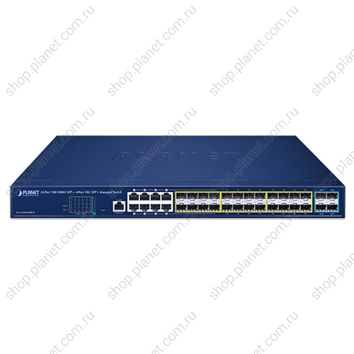 Коммутатор управляемый L2+, 24 порта SFP 100/1000 Мб/с, 4 порта SFP+ 10G, 8 комбо портов SFP/RJ45 10/100/1000 Мб/с фото 2 GS-5220-16S8CR Коммутатор управляемый L2+, 24 порта SFP 100/1000 Мб/с, 4 порта SFP+ 10G, 8 комбо портов SFP/RJ45 10/100/1000 Мб/с фото 2