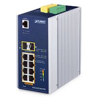 IGS-6325-8UP2S Коммутатор промышленный управляемый L3, PoE++ 8 портов RJ45 10/100/1000 Мб/с, 2 порта SFP 100/1000 Мб/с, крепление на DIN-рейку или на стену