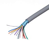 Кабель коммуникационный 15 проводов, бухта 50м, экранированный, серый CCC15GG