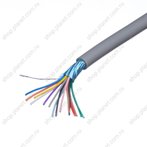 Кабель коммуникационный 15 проводов, бухта 50м, экранированный, серый CCC15GG