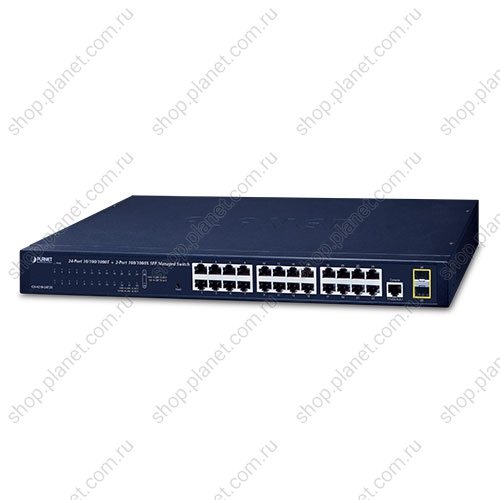 Коммутатор управляемый L2, 2 порта SFP 100/1000 Мб/с, 24 порта RJ45 10/100/1000 Мб/с GS-4210-24T2S Коммутатор управляемый L2, 2 порта SFP 100/1000 Мб/с, 24 порта RJ45 10/100/1000 Мб/с