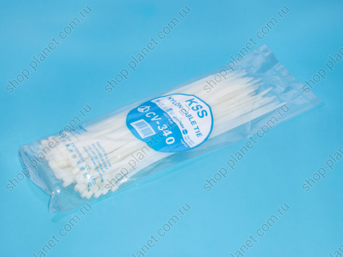 Стяжка 340x7,6мм, белая, упак. 100 шт. CV-340