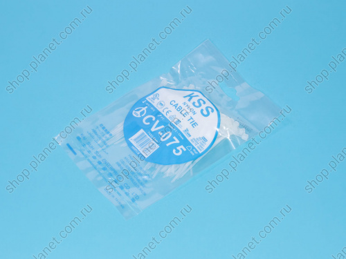 Стяжка 75x2,4мм, белая, упак. 100 шт. CV-075