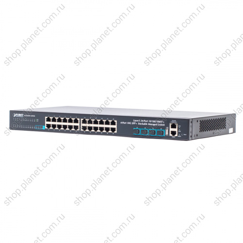 SGS-6341-24T4X Коммутатор управляемый L3, стекируемый, 4 порта SFP+ 10G, 24 порта RJ45 10/100/1000 Мб/с 