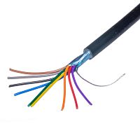 Кабель коммуникационный 9 проводов, бухта 50м, экранированный, черный CCC9GB