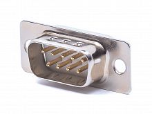 Разъем D-SUB 9 контактов, вилка на кабель, пайка DB-9M