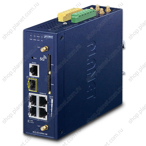 Шлюз промышленный сотовый беспроводной 5G 2 порта SIM, WiFi IEEE 802.11 b/g/n/ac 2.4G/5G, 1 порт SFP 1000 Мбс , 4 порта RJ45 10/100/1000 Мб/с фото 3 Шлюз промышленный сотовый беспроводной 5G 2 порта SIM, WiFi IEEE 802.11 b/g/n/ac 2.4G/5G, 1 порт SFP 1000 Мбс , 4 порта RJ45 10/100/1000 Мб/с ICG-2515FW-NR фото 3