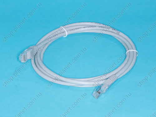Патч-корд (шнур) RJ-45 - RJ-45 кат.5е, 2м, серый SC03-8P8C2